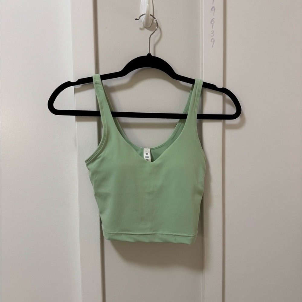 Lululemon Athletica Light Green V-Neck Top